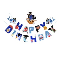 Guirnalda Happy Birthday de Piratas