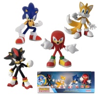 Set de figuras para tarta de Sonic - 4 Unidades