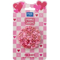 Sprinkles de corazones rosas de 25 gr - PME