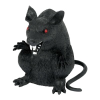Rata negra sentada de 15 cm