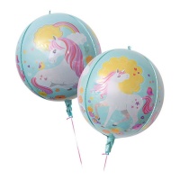 Globo orbz unicornio de 55 cm - 1 unidad