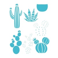 Plantilla Stencil cactus de 20 x 28,5 cm - Artis decor - 1 unidad