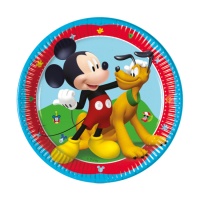 Platos de Mickey mouse azul de 19,5 cm - 8 unidades