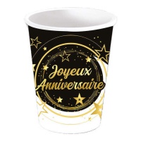 Vasos de estrellas de joyeux aniversaire - 6 unidades