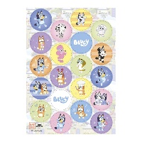 Mini discos de oblea comestibles de Bluey y Bingo Zero de 3,4 cm