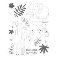 Sellos acrílicos de Safari Hakuna matata - Artemio