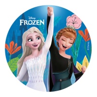 Oblea comestible de Frozen de Elsa y Ana de 15,5 cm