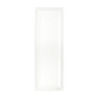 Bandeja de 40 x 13 cm rectangular de plástico blanco