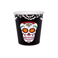 Vasos de Día de los Muertos de 255 ml - 6 unidades