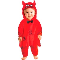 Disfraz de demonio rojo con pajarita para bebé