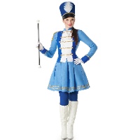 Disfraz de majorette azul claro para mujer