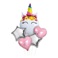 Bouquet de Unicornio feliz - Eurofiestas - 5 unidades