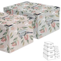 Caja rectangular pájaros - DCasa - 10 unidades