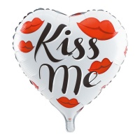 Globo de corazón de Kiss me de 46 cm