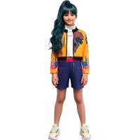 Disfraz de cantante K-Pop amarillo para niña