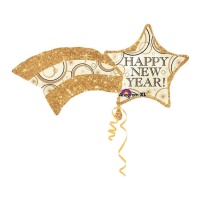 Globo de estrella de Happy New Year de 55 x 68 cm - Anagram