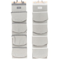 Organizador armario colgante de 75 x 20 cm gris - 4 bolsillos - 1 unidad