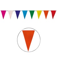 Banderín de triángulo multicolor de papel - 5 m