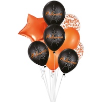 Bouquet de halloween con relarañas - 9 unidades