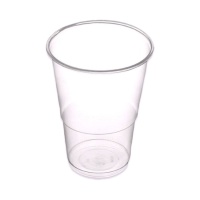 Vasos de 250 ml transparentes de plástico reutilizable - 20 unidades