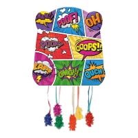Piñata de cómic superhéroes de 28 x 33 cm