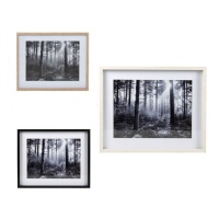 Marco de fotos Bosque blanco y negro para fotos de 30 x 40 cm - DCasa