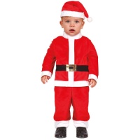 Disfraz de Papá Noel con gorro y cinturón para bebé