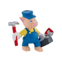 Figura para tarta de Cerdito martillo de 7 cm