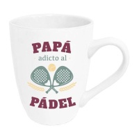 Taza de 350 ml de Papá adicto al pádel