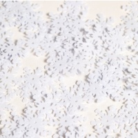 Confetti de copos de nieve metalizado blanco de 14 gr