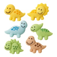 Figuras de azúcar de dinosaurios de 35 gr - Carmencita - 6 unidades