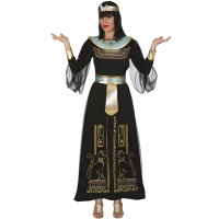 Disfraz de egipcio negro y dorado para mujer