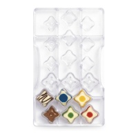 Molde de caja estrella para chocolate de 20 x 12 cm - Decora - 18 cavidades