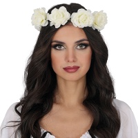 Cinta de rosas blancas