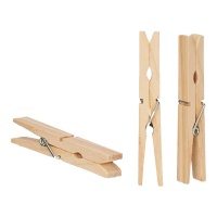 Pinzas de madera de 9,8 cm - 24 unidades