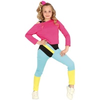 Disfraz de gimnasta retro para niña