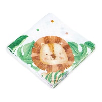 Servilletas de Animales Vintage de 16,5 x 16,5 cm - 12 unidades