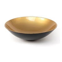 Bol de 22 x 22 x 6,5 cm dorado - DCasa