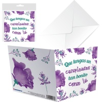 Tarjeta de cumpleaños flores