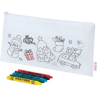 Estuche de Navidad con ceras para colorear