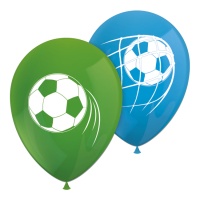 Globos de látex de fútbol de 30 cm - 6 unidades