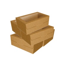 Caja para galletas kraft de 19,5 x 11 x 7,5 cm - Sweetkolor - 5 unidades