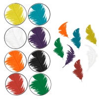 Plumas naturales de colores de 7,5 cm - 14 gr