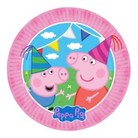 Platos de Peppa Pig Party de 23 cm - 8 unidades