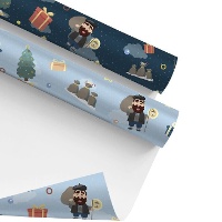 Papel de regalo de Olentzero de 5 x 0,70 m - 1 unidad