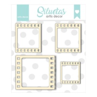 Chipboard de fotos de película - Artis decor - 4 piezas