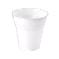 Vasos de 150 ml de plástico blanco - 100 unidades