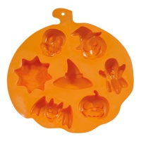 Molde para galletas de figuras de Halloween de 26 x 23 cm - 7 cavidades