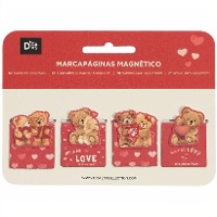 Marca páginas magnético de osos amorosos - 4 unidades