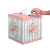 Caja de deseos de Floral Baby de 30,4 x 30,4 x 30,4 cm